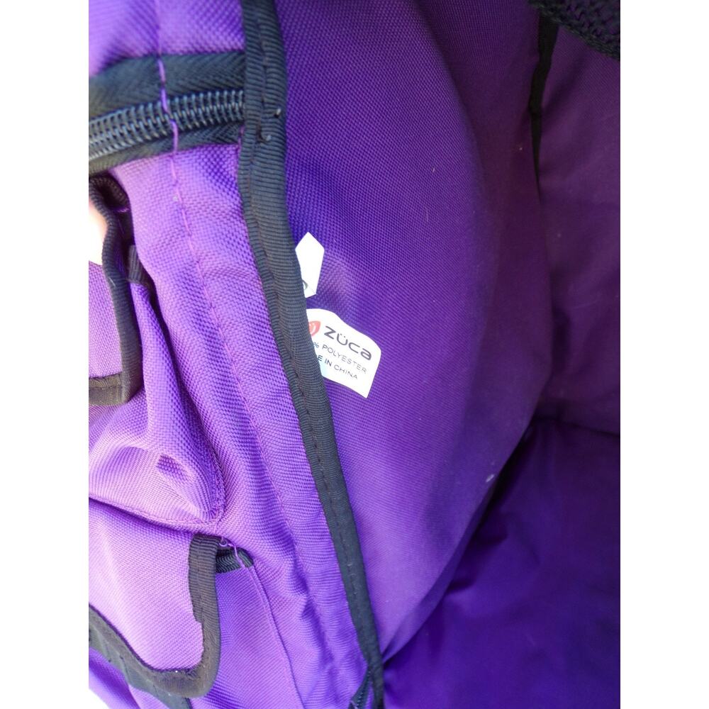 ZÜCA Sport Rolling Bag Purple Mobile Locker Built-in Seat Flashing LED Wheels - Picture 12 of 16